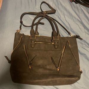 Black tote bag with shoulder strap